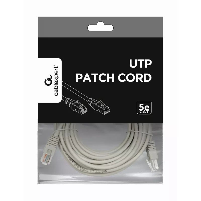 Sieťový kábel GEMBIRD PP12-7.5M, 7,5 m, RJ-45 na RJ-45, biely