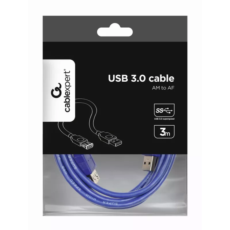 GEMBIRD USB 3.0 predlžovací kábel 3 m