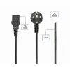 GEMBIRD kábel Power C13 VDE testovaný 3 m (hromadné balenie)