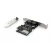 DIGITUS IEEE 1394b rozhranie karta, PCIe 3 porty, 2x9-pinový externý + 1x9-pinový interný