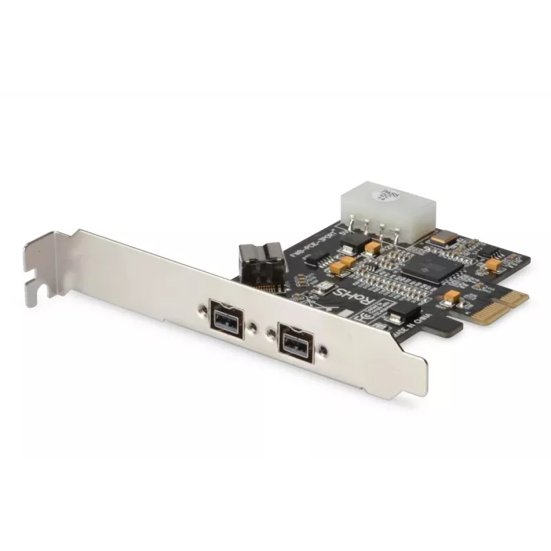 DIGITUS IEEE 1394b rozhranie karta, PCIe 3 porty, 2x9-pinový externý + 1x9-pinový interný