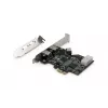 DIGITUS IEEE 1394b rozhranie karta, PCIe 3 porty, 2x9-pinový externý + 1x9-pinový interný