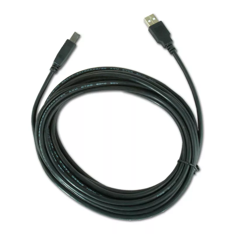 USB kábel, Gembird 4,5 m USB 2.0 A/B M, čierny, konektor/konektor