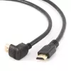 GEMBIRD vysokorýchlostný HDMI kábel s Ethernetom, 90 stupňov nahor zahnutý konektor, 3 m
