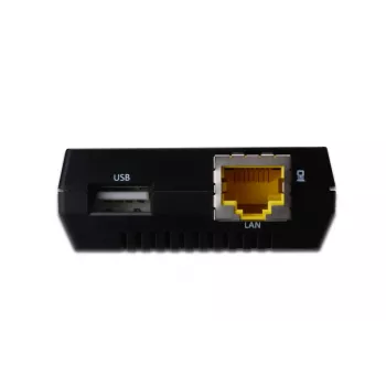 DIGITUS multifunkčný USB sieťový server, 1-portový sieťový USB hub, NAS, tlačový server USB 2.0, RJ45