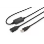 DIGITUS USB 2.0 predlžovací kábel USB A konektor samec / A konektor samica 10m (DA-73100-1)