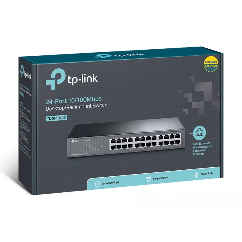 TP-Link TL-SF1024D sieťový switch neřízený Fast Ethernet (10/100) sivý