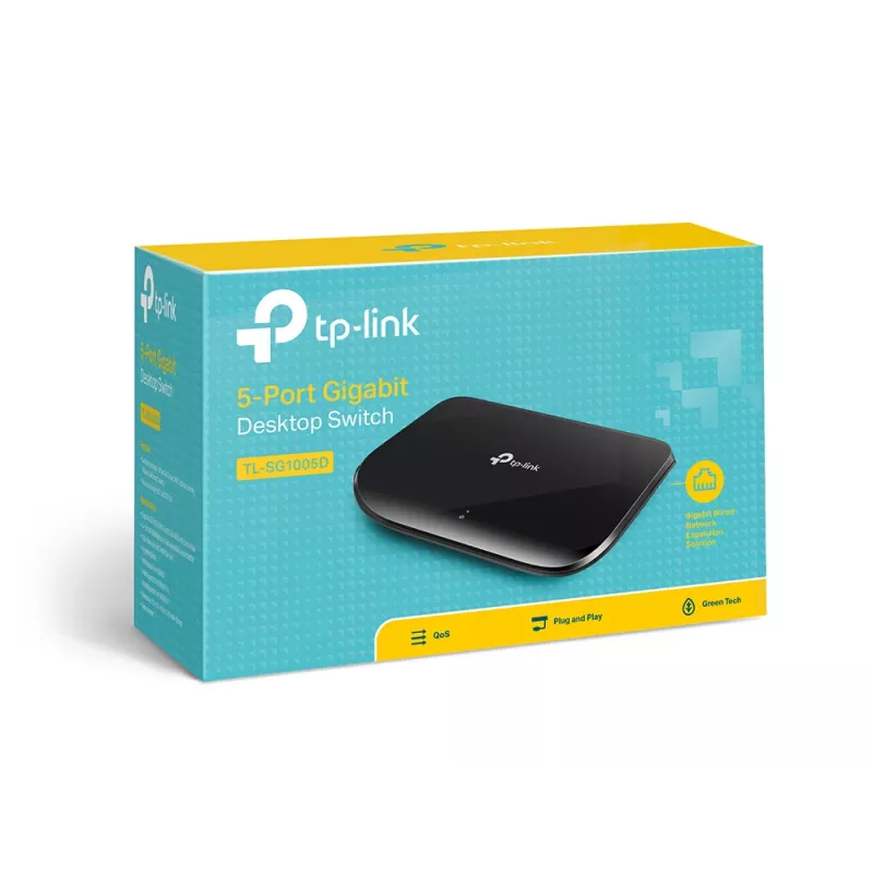 TP-Link 5-portový gigabitový desktopový sieťový switch, neřízený, Gigabit Ethernet (10/100/1000), full duplex