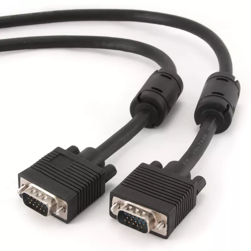 GEMBIRD Premium VGA HD15M/HD15M dvojito tienený s 2*feritovým jadrom 2,0 m kábel / čierny