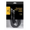 GEMBIRD Premium VGA HD15M/HD15M dvojito tienený s 2*feritovým jadrom 2,0 m kábel / čierny