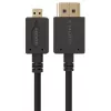 Gembird CC-HDMID-6 Kábel HDMI na Micro HDMI (typ D), pozlátený, 1,8 m, čierny