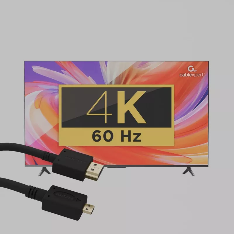 Gembird CC-HDMID-6 Kábel HDMI na Micro HDMI (typ D), pozlátený, 1,8 m, čierny