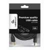 GEMBIRD Premium kvalita USB A-konektor samec na B-konektor samec kábel 4,5m - čierna