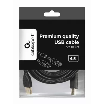 GEMBIRD Premium kvalita USB A-konektor samec na B-konektor samec kábel 4,5m - čierna
