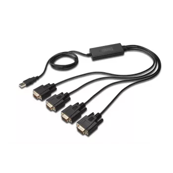 DIGITUS USB 2.0 na 4x Rs232 kábel 1.5m