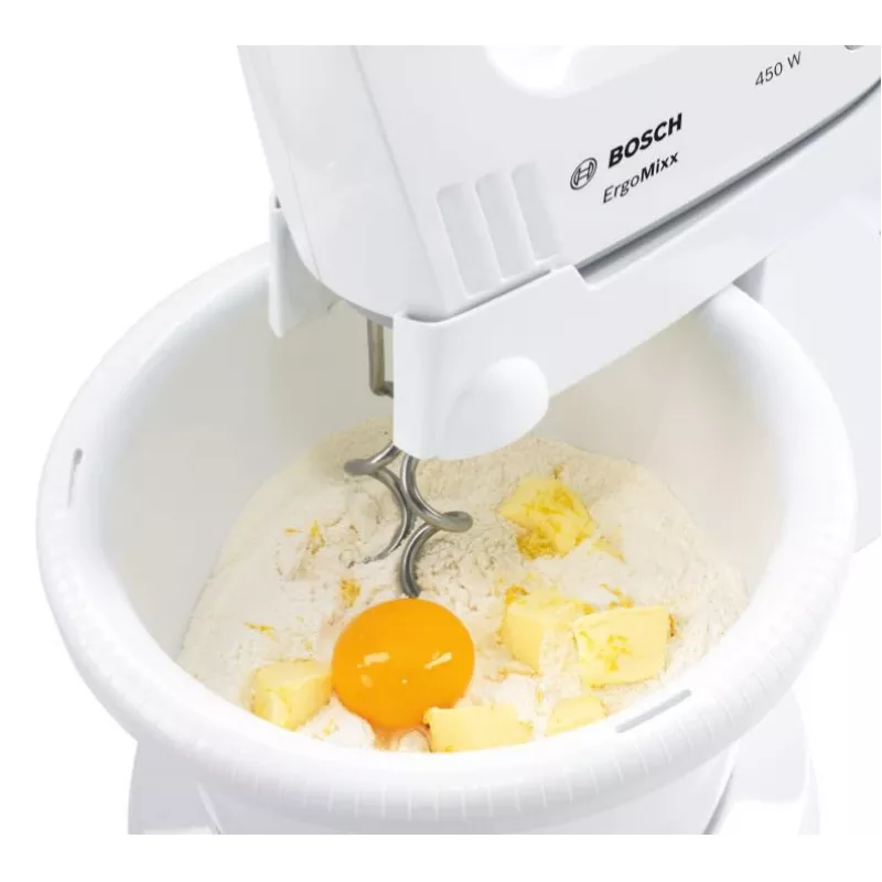 Bosch MFQ36460 ErgoMixx ručný mixér s stojanom a misou 450 W biela