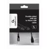 GEMBIRD obojstranný kábel USB 2.0 AM na Micro-USB, 1 m - čierny