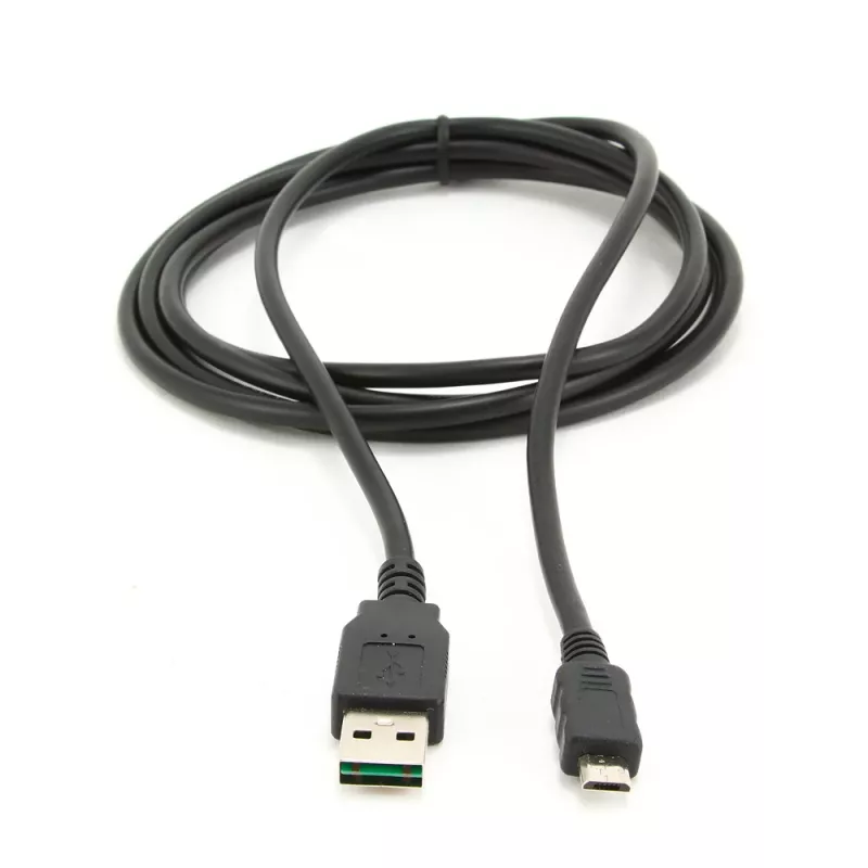 GEMBIRD obojstranný kábel USB 2.0 AM na Micro-USB, 1 m - čierny