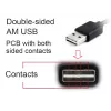 GEMBIRD obojstranný kábel USB 2.0 AM na Micro-USB, 1 m - čierny