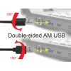 GEMBIRD obojstranný kábel USB 2.0 AM na Micro-USB, 1 m - čierny