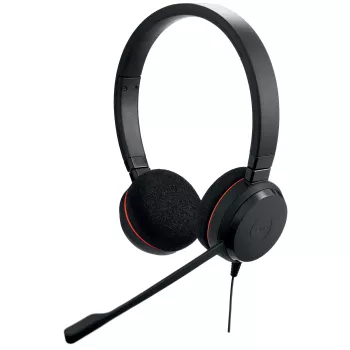 Jabra Evolve 20 MS Stereo, káblové, kancelária/call centrum, 150 - 7000 Hz, 171 g, headset, čierna