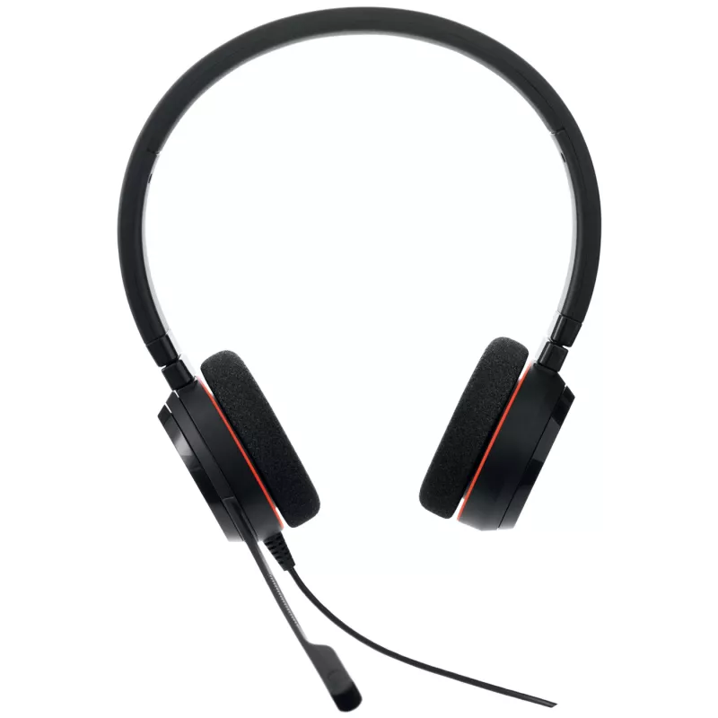 Jabra Evolve 20 MS Stereo, káblové, kancelária/call centrum, 150 - 7000 Hz, 171 g, headset, čierna