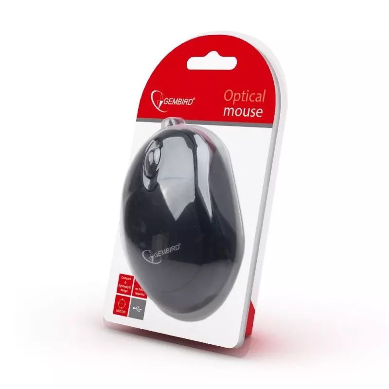 GEMBIRD myš Optical MUS-U-01 - 3 tlačidlá koliesko USB čierna