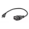 GEMBIRD USB OTG AF na Micro BM kábel 15 cm - čierna