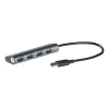 USB hub i-tec Metal Superspeed USB 3.0 4-port hub 5000 Mbit/s sivý