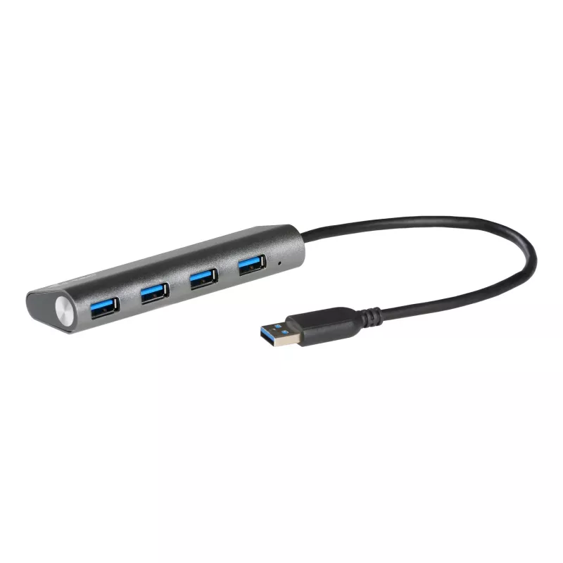 USB hub i-tec Metal Superspeed USB 3.0 4-port hub 5000 Mbit/s sivý
