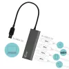 USB hub i-tec Metal Superspeed USB 3.0 4-port hub 5000 Mbit/s sivý
