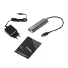 USB hub i-tec Metal Superspeed USB 3.0 4-port hub 5000 Mbit/s sivý