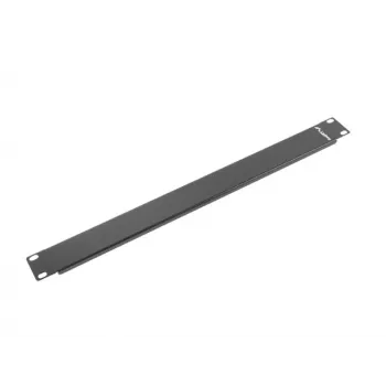 Slepý panel LANBERG AK-1401-B, 1U 19 palcov (482,6×44,5×8 mm), čierny