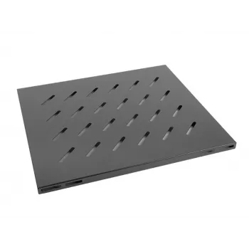 Racková polica LANBERG AK-1003-B — 1U 19 palcov polica, 465×500×22 mm, nosnosť 120 kg, čierna