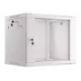 Nástenný rozvádzač LANBERG WF01-6409-10S, 9U, 19 palcov, 600×450 mm, nosnosť 60 kg, sivý