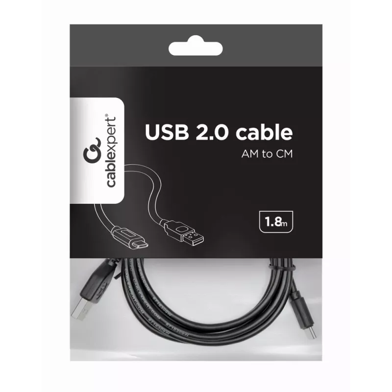 GEMBIRD USB 2.0 AM na Type-C kábel (AM/CM) - 2,0 m