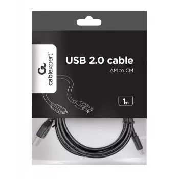 GEMBIRD USB 2.0 AM na Type-C kábel (AM/CM) 1m