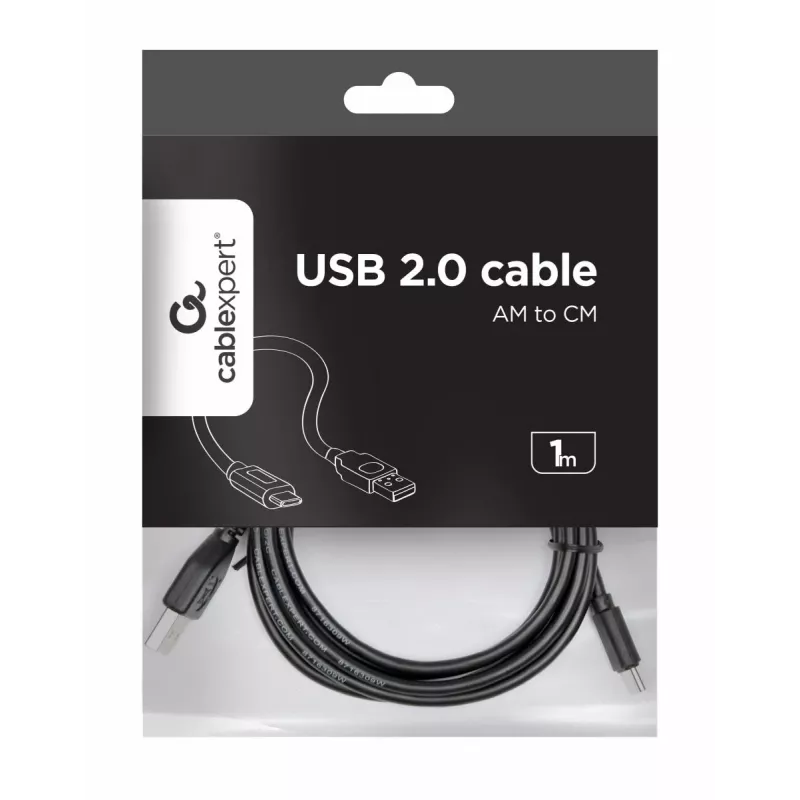 GEMBIRD USB 2.0 AM na Type-C kábel (AM/CM) 1m