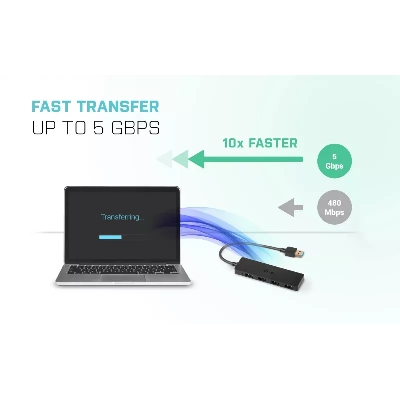 USB hub i-tec Advance USB 3.0 tenký pasívny HUB 4 porty