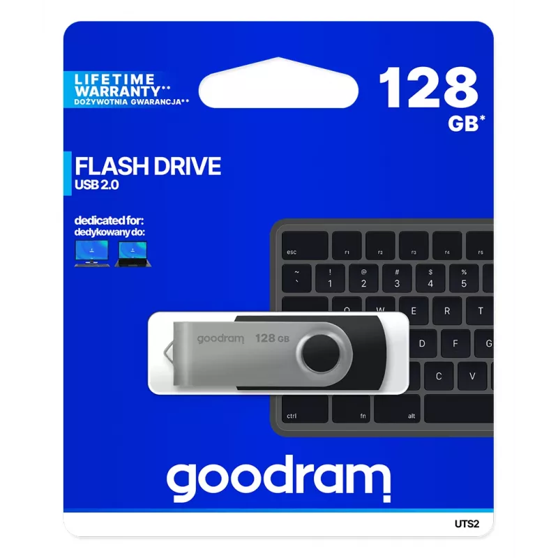Goodram UTS2 USB kľúč 128 GB USB Type-A 2.0 čierny
