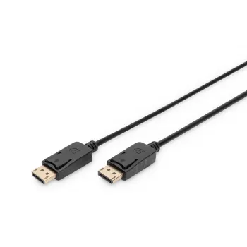 DIGITUS DisplayPort prepojovací kábel DP M/M 2m so zámkom DP Ultra HD 4K čierny
