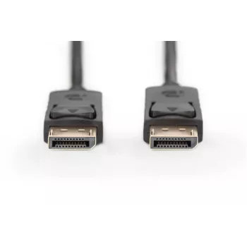 DIGITUS DisplayPort prepojovací kábel DP M/M 2m so zámkom DP Ultra HD 4K čierny