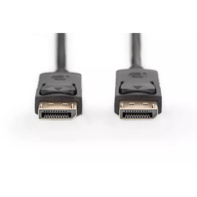 DIGITUS DisplayPort prepojovací kábel DP M/M 2m so zámkom DP Ultra HD 4K čierny