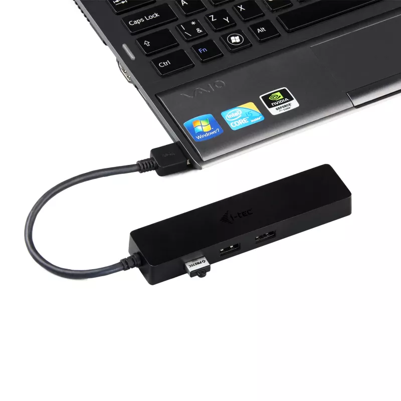 i-tec Advance USB 3.0 tenký HUB 3 port Gigabit Ethernet adaptér čierny