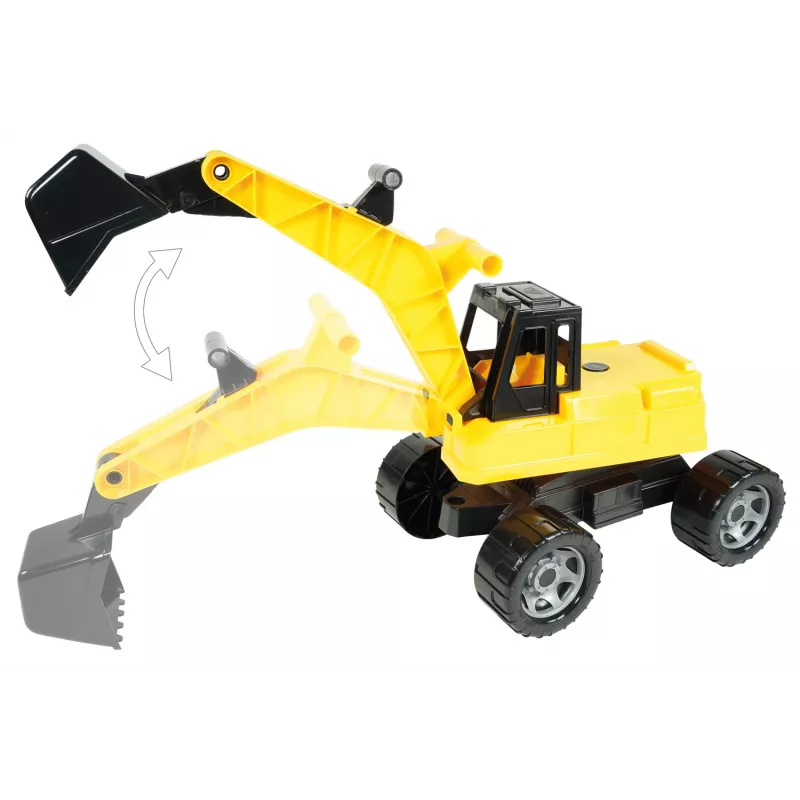 Lena GIGA TRUCKS bager, bager, 3 roky, plast, čierna, žltá