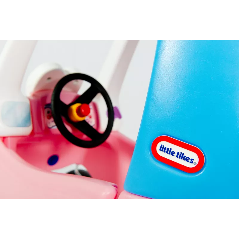 Little Tikes Cozy Coupe Princess, 1,5 roka, 4 kolesá, plast, modrá, ružová, biela