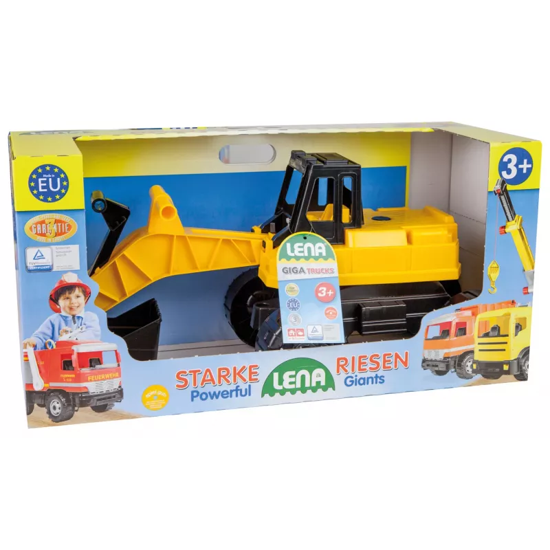 LENA GIGA TRUCKS 02047 bager čierno-žltý
