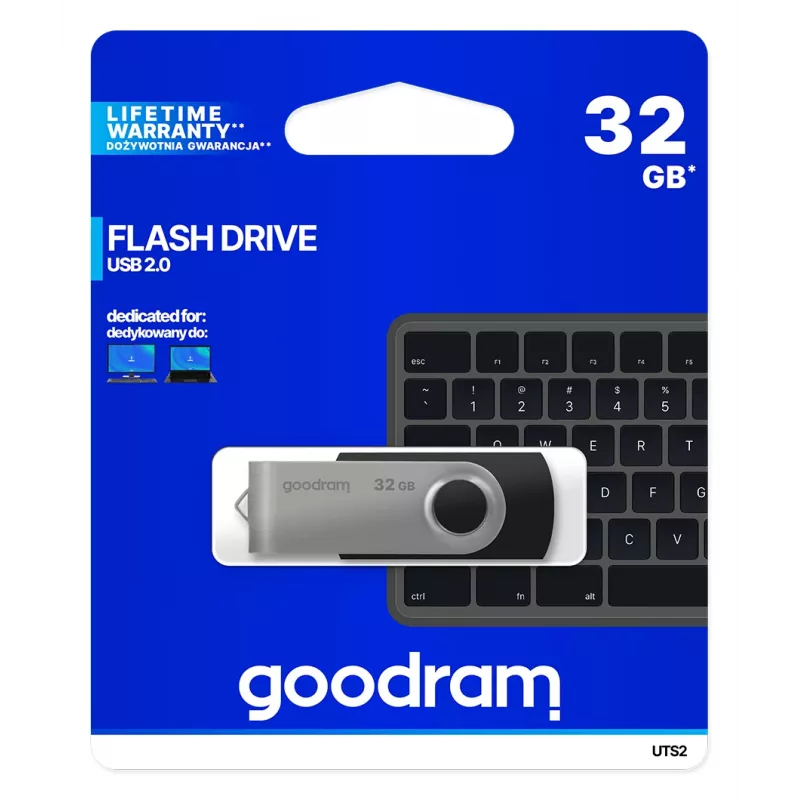 Goodram UTS2 USB kľúč 32 GB USB Typ-A 2.0 čierny