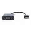 DIGITUS HDMI na VGA konvertor adaptér Type-A - VGA (D-Sub) konektor, 3,5 mm audio konektor samica, čierny