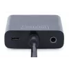 DIGITUS HDMI na VGA konvertor adaptér Type-A - VGA (D-Sub) konektor, 3,5 mm audio konektor samica, čierny